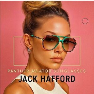 Aviator Sunglasses - Green and Brown. Jack Hafford